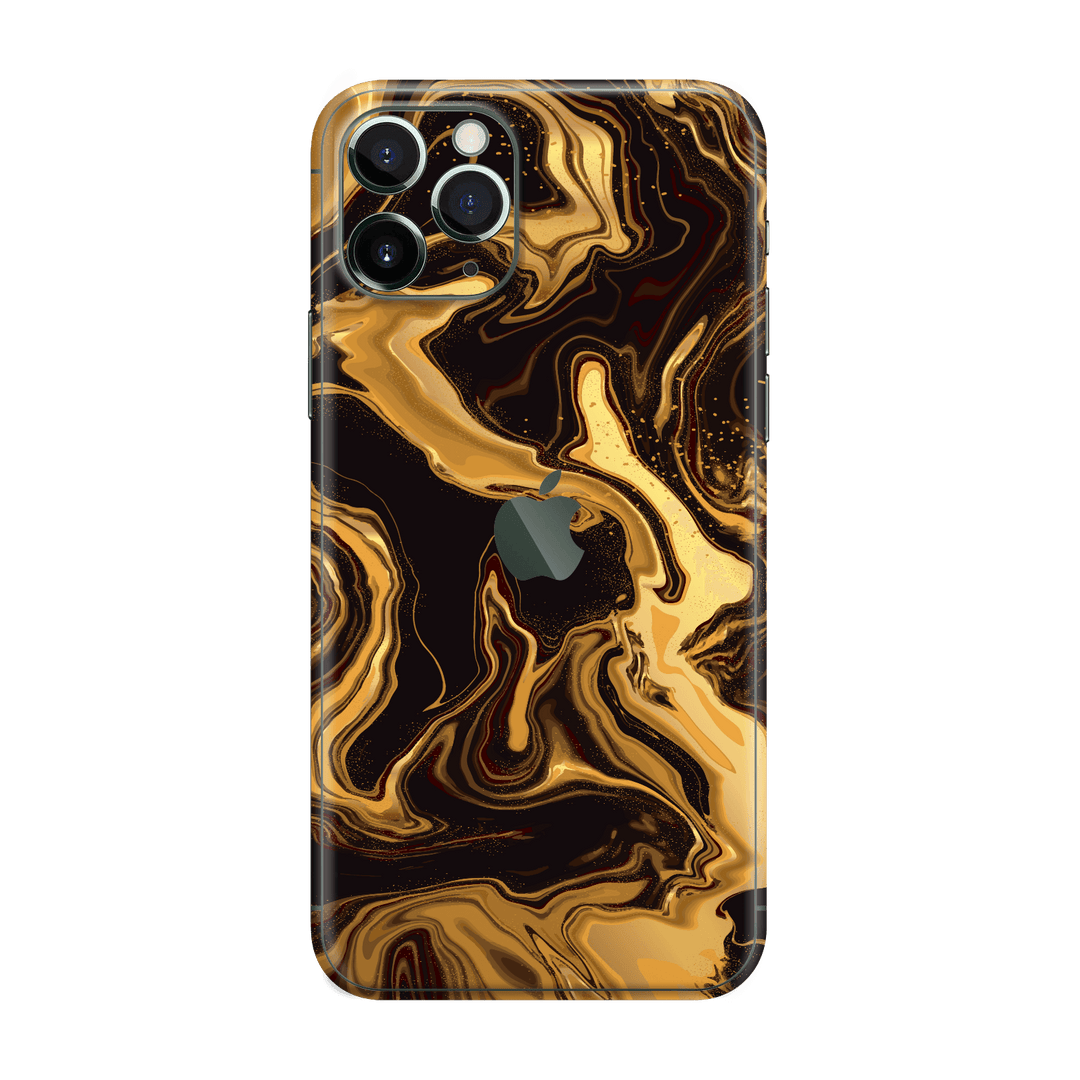 iPhone 11 Pro MAX Print Printed Custom SIGNATURE AGATE GEODE Melted Gold Skin Wrap Sticker Decal Cover Protector by EasySkinz | EasySkinz.com