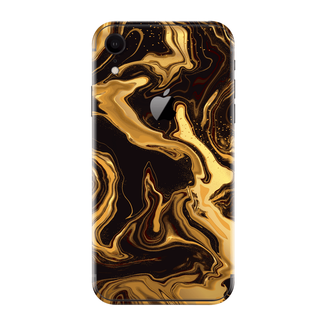 iPhone XR Print Printed Custom SIGNATURE AGATE GEODE Melted Gold Skin Wrap Sticker Decal Cover Protector by EasySkinz | EasySkinz.com