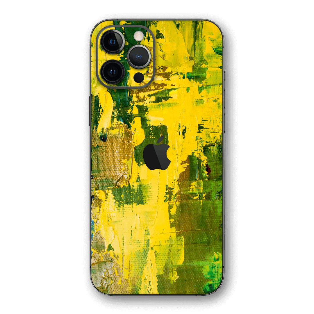 iPhone 12 Pro MAX Print Printed Custom SIGNATURE Santa Barbara Landscape in Green and Yellow Skin Wrap Sticker Decal Cover Protector by EasySkinz | EasySkinz.com