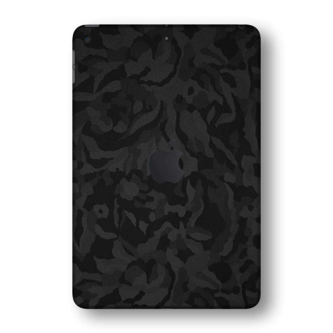 iPad MINI 5 (5th Generation 2019) Black Camo Camouflage 3D Textured Skin Wrap Sticker Decal Cover Protector by EasySkinz