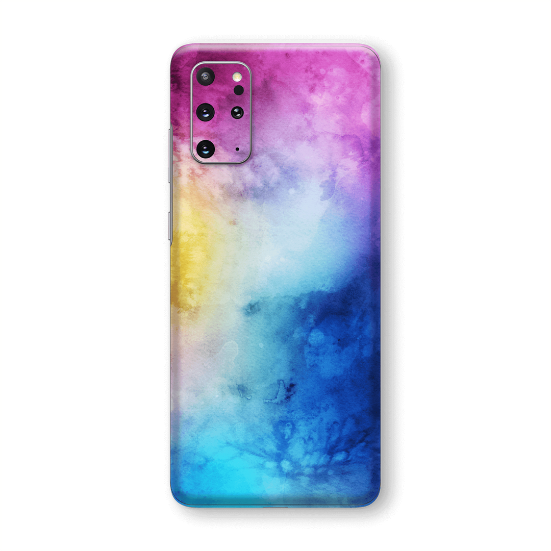 Samsung Galaxy S20+ PLUS Print Custom Signature Abstract Watercolour Blue/Purple Skin Wrap Decal by EasySkinz